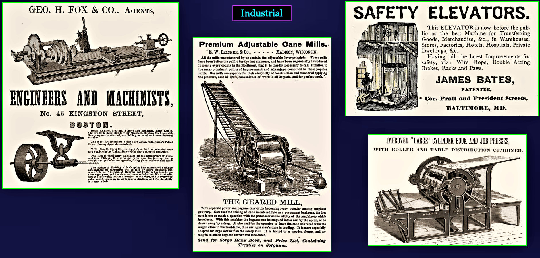 Industrial Ads, 1870